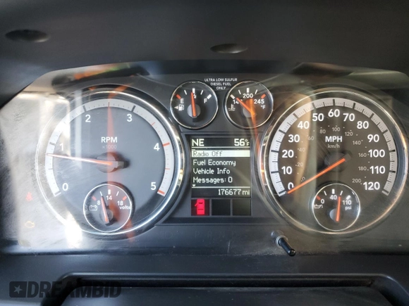 2010 Dodge Ram 3500 Laramie with VIN 3D73Y3CL6AG133877, listed as a Copart auction lot 46506895 with 176,677 mi miles and Clean Title. Bid and sale history available at carsss.com. Image 9.
