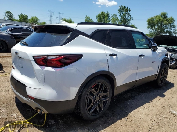 2022 Chevrolet Blazer LT with VIN 3GNKBJR47NS228602, listed as a Copart auction lot 58122064 with 24,317 mi miles and Salvage title. Bid and sale history available at DreamBid. Image 3.
