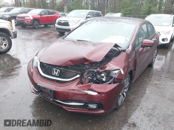 2014 Honda Civic Sedan EX-L with VIN 2HGFB2F92EH525037, listed as a IAAI auction lot 41914340 with 57,927 mi miles. Bid and sale history available at carsss.com. Image 6.