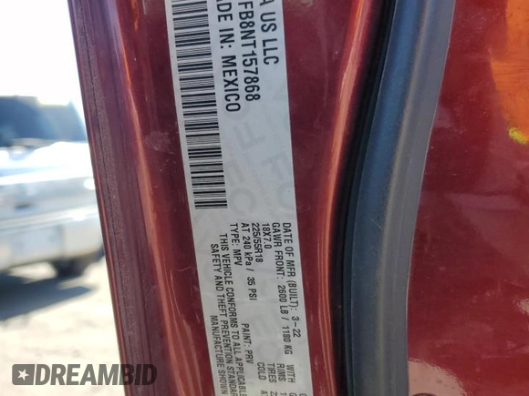 2022 Jeep Compass Latitude Lux z VIN 3C4NJDFB8NT157868, wystawiony jako Copart lot #69143104 z przebiegiem 46 406 mil mil oraz Szkoda całkowita • Salvage title. Historia ofert i sprzedaży dostępna na DreamBid. Obrazek 12.
