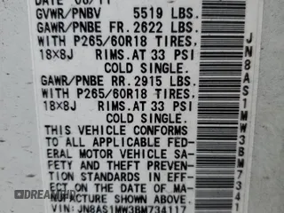 2011 Infiniti FX z VIN JN8AS1MW3BM734117, wystawiony jako Copart lot #55298385 z przebiegiem 257 722 mil mil oraz Szkoda całkowita • Salvage title. Historia ofert i sprzedaży dostępna na DreamBid. Obrazek 14.