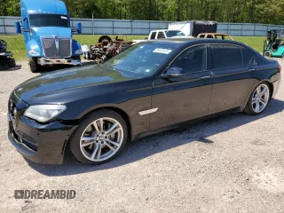2013 BMW 7 Series 750Li xDrive with VIN WBAYF8C53DDE59271, listed as a Copart auction lot 50420424 with 79,534 mi miles and Salvage Title. Bid and sale history available at carsss.com. Image 1.