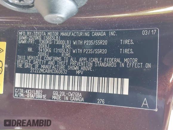 2017 Lexus RX 350 z VIN 2T2ZZMCA8HC060632, wystawiony jako IAAI lot #41334535 z przebiegiem 41 592 mil mil oraz . Historia ofert i sprzedaży dostępna na DreamBid. Obrazek 9.