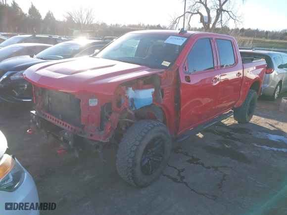 2019 Chevrolet Silverado 1500 Custom Trail Boss with VIN 1GCPYCEF0KZ183310, listed as a IAAI auction lot 41218379 with 63,522 mi miles. Bid and sale history available at carsss.com. Image 2.