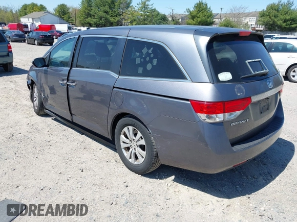 2014 Honda Odyssey EX z VIN 5FNRL5H41EB075642, wystawiony jako IAAI lot #42059718 z przebiegiem 120 817 mil mil oraz . Historia ofert i sprzedaży dostępna na DreamBid. Obrazek 3.