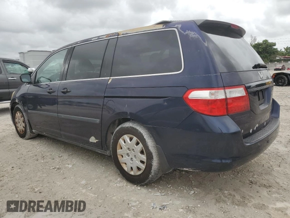 2007 Honda Odyssey LX with VIN 5FNRL382X7B054326, listed as a Copart auction lot 58912205 with 168,994 mi miles and Clean title. Bid and sale history available at DreamBid. Image 2.