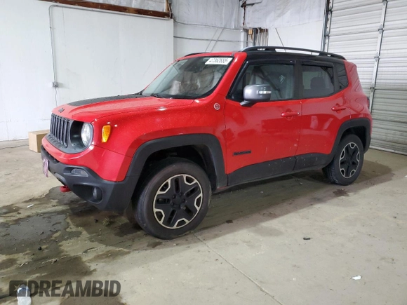 2015 Jeep Renegade Trailhawk with VIN ZACCJBCT3FPB27436, listed as a Copart auction lot 47362655 with 96,520 mi miles and Salvage title. Bid and sale history available at DreamBid. Image 1.