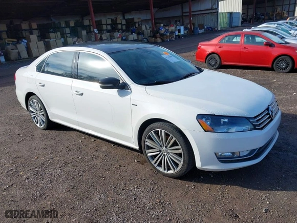 2015 Volkswagen Passat 1.8T SE w/Sunroof & Nav with VIN 1VWBT7A34FC104254, listed as a IAAI auction lot 41361800 with 155,692 mi miles. Bid and sale history available at carsss.com. Image 1.