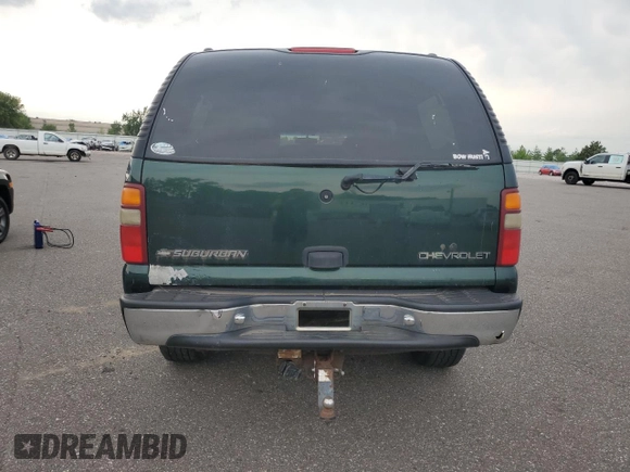 2001 Chevrolet Suburban LT with VIN 3GNFK16T31G255502, listed as a Copart auction lot 64703614 with 0 mi miles and Clean Title. Bid and sale history available at carsss.com. Image 6.