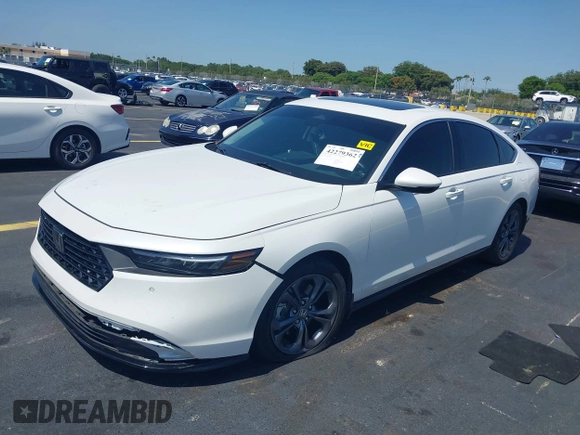2024 Honda Accord EX-L with VIN 1HGCY2F68RA052031, listed as a IAAI auction lot 42279362 with 15,322 mi miles and . Bid and sale history available at DreamBid. Image 2.