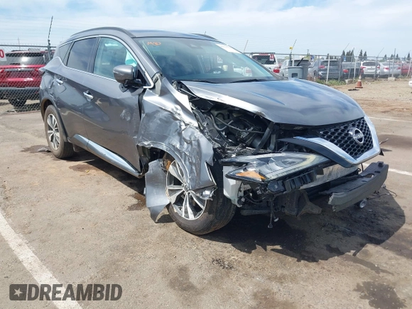 2023 Nissan Murano SV with VIN 5N1AZ2BJ0PC105430, listed as a IAAI auction lot 42020165 with 73,705 mi miles. Bid and sale history available at carsss.com. Image 1.