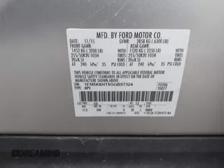 2016 Ford Explorer Platinum with VIN 1FM5K8HT5GGB57324, listed as a IAAI auction lot 41565648 with 168,864 mi miles and . Bid and sale history available at DreamBid. Image 9.