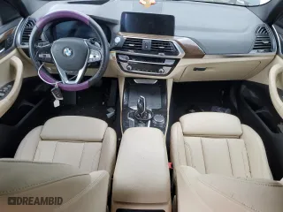 2021 BMW X3 sDrive30i with VIN 5UXTY3C05M9F87947, listed as a Copart auction lot 51312705 with 51,043 mi miles and Salvage Title. Bid and sale history available at carsss.com. Image 8.
