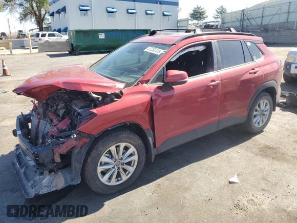 2022 Toyota Corolla Cross LE with VIN 7MUCAABG8NV008867, listed as a Copart auction lot 57232415 with 48,670 mi miles and Salvage title. Bid and sale history available at DreamBid. Image 1.