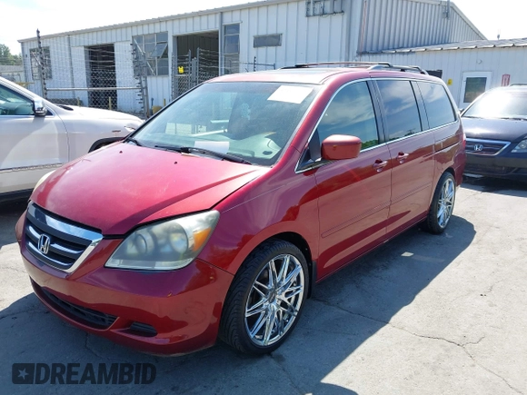 2006 Honda Odyssey EX-L with VIN 5FNRL38756B442865, listed as a IAAI auction lot 42115076 with 183,208 mi miles. Bid and sale history available at carsss.com. Image 2.