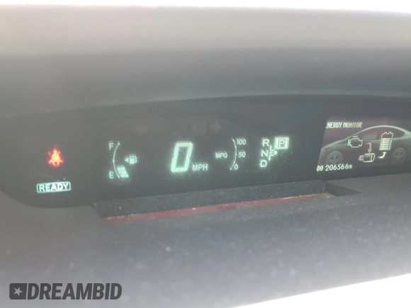 2013 Toyota Prius One with VIN JTDKN3DU7D0340437, listed as a Copart auction lot 61676205 with 206,566 mi miles and Clean title. Bid and sale history available at DreamBid. Image 9.