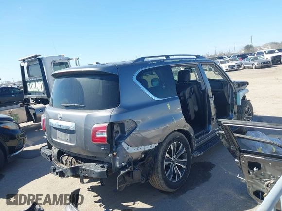 2020 Nissan Armada SL with VIN JN8AY2ND2L9110735, listed as a IAAI auction lot 41673284 with 80,407 mi miles. Bid and sale history available at carsss.com. Image 4.