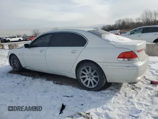 2005 BMW 7 Series 745Li with VIN WBAGN63535DS59721, listed as a Copart auction lot 45388375 with 128,329 mi miles and Salvage title. Bid and sale history available at DreamBid. Image 2.