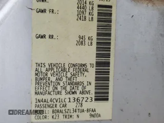 2020 Nissan Altima SR with VIN 1N4AL4CV1LC136723, listed as a Copart auction lot 43812105 with 66,108 mi miles and Salvage Title. Bid and sale history available at carsss.com. Image 14.