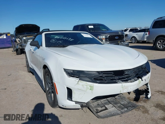 2019 Chevrolet Camaro 1LT with VIN 1G1FB3DSXK0108395, listed as a IAAI auction lot 41146697 with 64,414 mi miles. Bid and sale history available at carsss.com. Image 1.