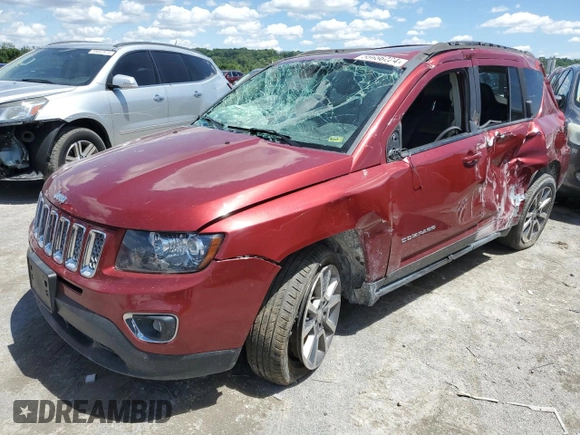 2015 Jeep Compass Limited with VIN 1C4NJDCB2FD383254, listed as a Copart auction lot 56656224 with 119,582 mi miles and Salvage Title. Bid and sale history available at carsss.com. Image 1.