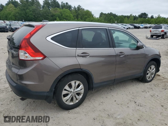 2013 Honda CR-V EX-L z VIN 5J6RM4H70DL010742, wystawiony jako Copart lot #57632075 z przebiegiem 214 178 mil mil oraz Tytuł czysty. Historia ofert i sprzedaży dostępna na DreamBid. Obrazek 3.