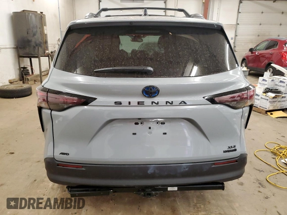 2024 Toyota Sienna LE with VIN 5TDCSKFCXRS123366, listed as a Copart auction lot 78481764 with 0 mi miles and Salvage Title. Bid and sale history available at carsss.com. Image 6.