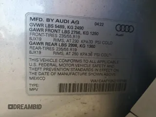 2022 Audi Q5 S line Premium Plus with VIN WA1EAAFY0N2109148, listed as a Copart auction lot 46597205 with 31,851 mi miles and Salvage Title. Bid and sale history available at carsss.com. Image 13.