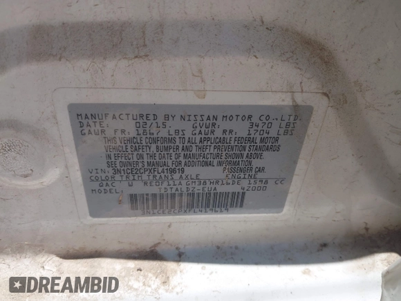 2015 Nissan Note S z VIN 3N1CE2CPXFL419619, wystawiony jako IAAI lot #42345933 z przebiegiem 99 289 mil mil oraz . Historia ofert i sprzedaży dostępna na DreamBid. Obrazek 9.