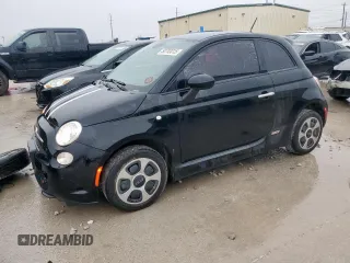 2014 FIAT 500e with VIN 3C3CFFGE7ET266999, listed as a Copart auction lot 50703015 with 74,375 mi miles and Salvage Title. Bid and sale history available at carsss.com. Image 1.