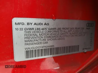 2023 Audi A3 Premium with VIN WAUGUDGY4PA044865, listed as a Copart auction lot 41095394 with 19,035 mi miles. Bid and sale history available at carsss.com. Image 12.