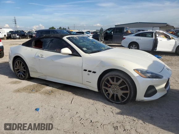 2019 Maserati GranTurismo Sport with VIN ZAM45VMA0K0318444, listed as a Copart auction lot 67703644 with Not provided miles and Non repairable. Bid and sale history available at DreamBid. Image 4.