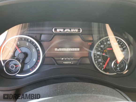 2020 Ram 2500 Laramie with VIN 3C6UR5FL3LG146972, listed as a Copart auction lot 71235674 with 100,312 mi miles and Salvage Title. Bid and sale history available at carsss.com. Image 9.