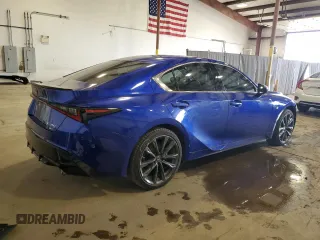 2022 Lexus IS 350 F Sport with VIN JTHGZ1E29N5025881, listed as a Copart auction lot 49969045 with 26,300 mi miles and Salvage title. Bid and sale history available at DreamBid. Image 3.
