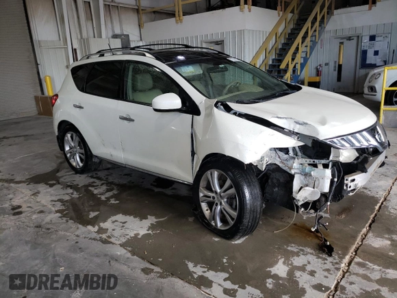 2010 Nissan Murano SL with VIN JN8AZ1MW0AW136050, listed as a Copart auction lot 56939964 with 204,262 mi miles and Salvage Title. Bid and sale history available at carsss.com. Image 4.