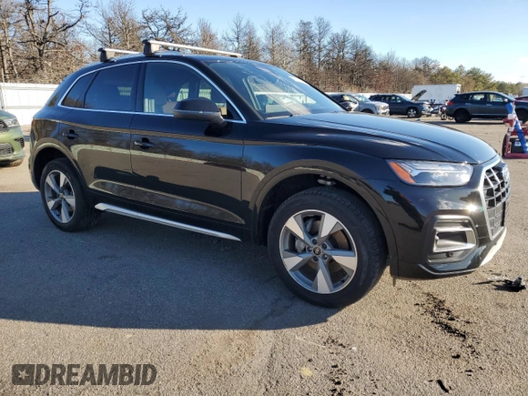 2023 Audi Q5 Premium with VIN WA1ABAFY0P2180588, listed as a Copart auction lot 45296975 with 24,530 mi miles and Salvage Title. Bid and sale history available at carsss.com. Image 4.