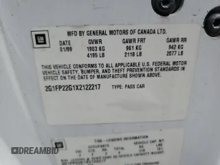 1999 Chevrolet Camaro Z28 z VIN 2G1FP22G1X2122217, wystawiony jako Copart lot #54150045 z przebiegiem 288 219 mil mil oraz Szkoda całkowita • Salvage title. Historia ofert i sprzedaży dostępna na DreamBid. Obrazek 12.