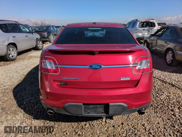 2011 Ford Taurus SHO with VIN 1FAHP2KT9BG125855, listed as a Copart auction lot 46924855 with 182,220 mi miles and Salvage Title. Bid and sale history available at DreamBid. Image 6.