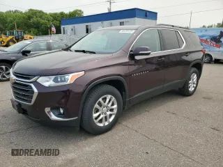 2019 Chevrolet Traverse LT Cloth with VIN 1GNEVGKW6KJ223617, listed as a Copart auction lot 58478125 with 85,196 mi miles and Salvage title. Bid and sale history available at DreamBid. Image 1.
