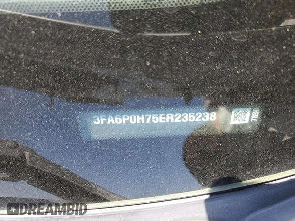2014 Ford Fusion SE with VIN 3FA6P0H75ER235238, listed as a Copart auction lot 52166135 with 84,770 mi miles and Salvage Title. Bid and sale history available at carsss.com. Image 12.
