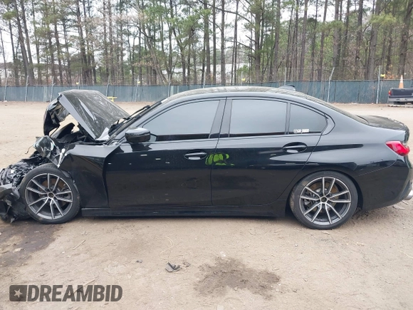 2019 BMW 3 Series 330i xDrive with VIN WBA5R7C52KAJ87697, listed as a IAAI auction lot 41795207 with 53,760 mi miles. Bid and sale history available at carsss.com. Image 14.