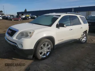 2008 GMC Acadia SLE1 z VIN 1GKER13718J307746, wystawiony jako Copart lot #47288485 z przebiegiem 184 961 mil mil oraz Szkoda całkowita • Salvage title. Historia ofert i sprzedaży dostępna na DreamBid. Obrazek 1.