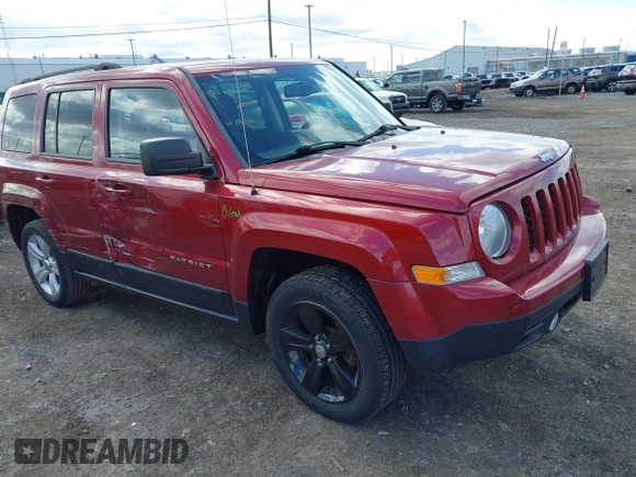 2014 Jeep Patriot Latitude with VIN 1C4NJRFB4ED897890, listed as a IAAI auction lot 41978399 with 76,688 mi miles. Bid and sale history available at carsss.com. Image 1.