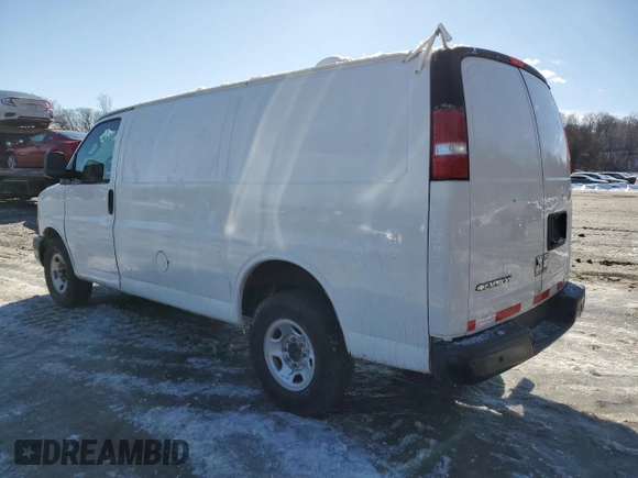 2019 Chevrolet Express Cargo Van with VIN 1GCWGAFG2K1305187, listed as a Copart auction lot 44961535 with 16,054 mi miles and Clean Title. Bid and sale history available at carsss.com. Image 2.