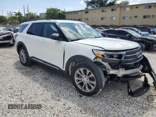 2022 Ford Explorer XLT with VIN 1FMSK8DH0NGB18321, listed as a Copart auction lot 50718605 with 21,047 mi miles and Salvage Title. Bid and sale history available at DreamBid. Image 4.