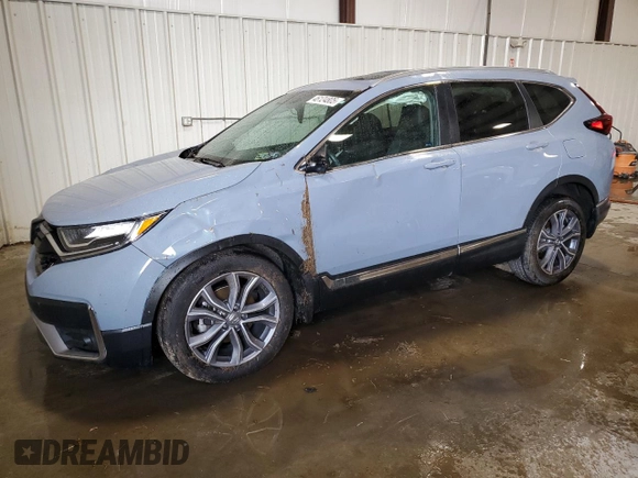 2022 Honda CR-V Touring with VIN 7FARW2H9XNE053919, listed as a Copart auction lot 46124805 with 9,394 mi miles and Salvage Title. Bid and sale history available at carsss.com. Image 1.