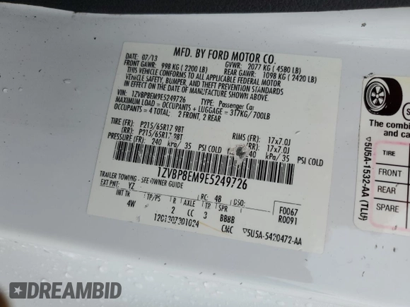 2014 Ford Mustang V6 with VIN 1ZVBP8EM9E5249726, listed as a Copart auction lot 44850925 with 93,796 mi miles and Non Repairable. Bid and sale history available at carsss.com. Image 13.