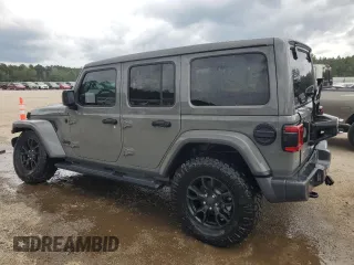 2020 Jeep Wrangler Unlimited Sahara with VIN 1C4HJXEM1LW202755, listed as a Copart auction lot 71248044 with 76,730 mi miles and Salvage Title. Bid and sale history available at carsss.com. Image 2.