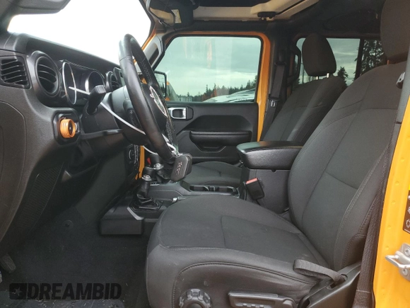 2021 Jeep Wrangler Unlimited Willys with VIN 1C4HJXDMXMW658305, listed as a Copart auction lot 85658534 with 65,653 mi miles and Salvage title. Bid and sale history available at DreamBid. Image 7.