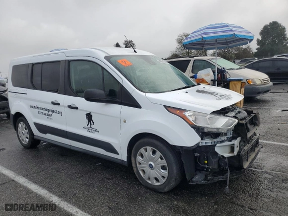 2019 Ford Transit Connect Wagon XL with VIN NM0GE9E28K1391181, listed as a Copart auction lot 44261365 with 52,441 mi miles and Salvage Title. Bid and sale history available at carsss.com. Image 4.